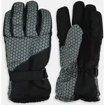 Pánské zimní rukavice RN071 - 22 cm / černá/šedá