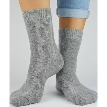 Dámské ponožky Dámské vlněné ponožky SW002 - 39-42 / světle šedá