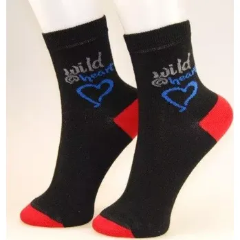 Dámské ponožky Dámské ponožky Wild Heart - 35-37 / černá