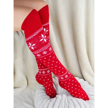 Dámské punčochy Dámské nadkolenky SB146 - 36-41 / červená