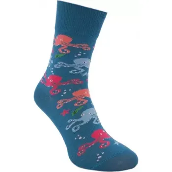 Pánské ponožky Dospělé ponožky Chobotnice - 35-38 / lagoon (tmavá tyrkys)