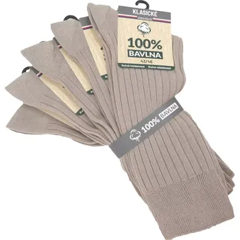 Pánské ponožky Dospělé zdravotní ponožky 91005 - 39-42 / béžová