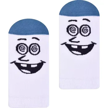 Dámské punčochy Dětské ponožky Tvář - 29-31 / bílá/modrá
