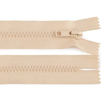 Zip Kostěný zip No 5 délka 18 cm - béžová světlá