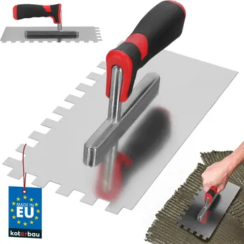 Zdenické nářadí Nerezové hladítko 270 mm zubaté 12 mm sádrové stěrky - 12x12 mm