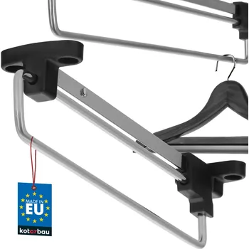 Věšák Šatní výsuvný věšák na košile stříbrný 250 mm - 250 mm