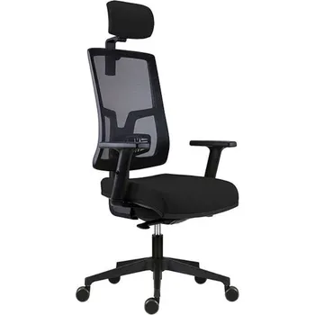 Antares Kancelářská židle New Pure s posunem sedáku a stavitelnými podračkami černá