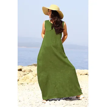 Dámské šaty Lotika Lotika české balonové maxi šaty ze lnu Premium quality 1104293