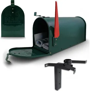 Poštovní schránka Americká poštovní schránka s nástěnným držákem na dopisy a tisk M13462(13190+13192)