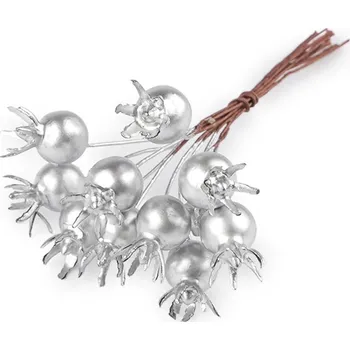 Umělé šípky na drátku metalické - stříbrná