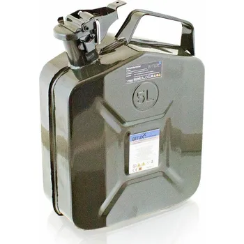 Kanystr Kovový kanystr na palivo 5L BITUXX bajonetový zámek robustní zelený M17060