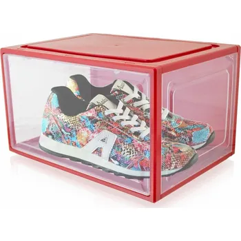 Červený organizér s magnetickou klapkou na boty do skříně ventilace M18281