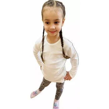 Chlapecké tričko Dětské tričko s dlouhým rukávem Klárka - 116 / bílá