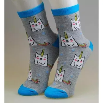 Dámské ponožky Dámské ponožky Like unicorn - 35-41 / světle šedá