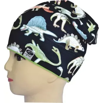 Čepice Chlapecká čepice Dino dlouhá - 48-50 / tmavě modrá