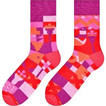 Pánské ponožky Pánské rozdílné ponožky Valentines - 43-46 / červená