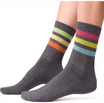 Pánské ponožky Pánské polofroté ponožky Color Lines - 43-46 / tmavě šedá