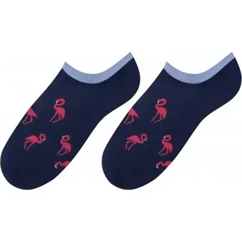 Dámské ponožky Dámské bambusové ťapky Flamingo K - 39-42 / jeansová