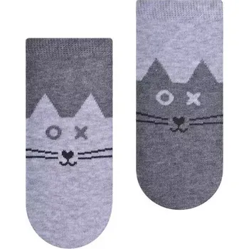 Dětská móda Dětské kotníkové ponožky Two Cats - 29-31 / šedá
