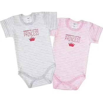 Kojenecký body Body Little Princess krátké - 62 / světle šedá