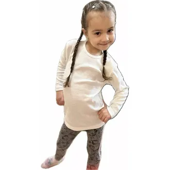 Chlapecké tričko Dětské tričko s dlouhým rukávem Klárka - 110 / bílá