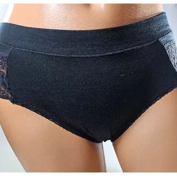 Kalhotky Dámské kalhotky Jednobarevné s krajkou - L / černá