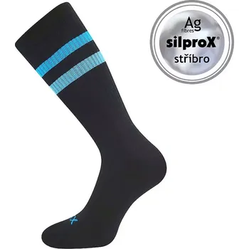 Pánské ponožky Retran - 39-42 / černá/tyrkysová