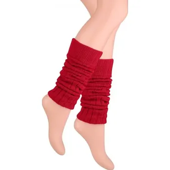 Dámské ponožky Dámské vlněné návleky 068 - červená