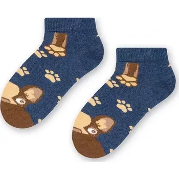 Dětské ponožky Buldoček - 26-28 / jeansová