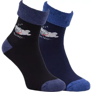 Dámské ponožky Dámské froté ponožky Too lazy - 35-38 / černá