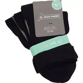 Dámské ponožky Dámske antibakteriálne ponožky Basic line - 39-42 / černá