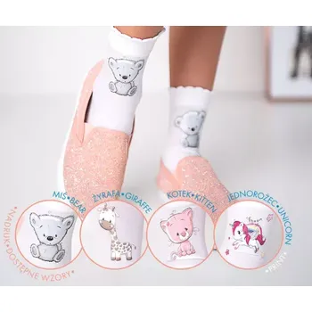 Dámské punčochy Dívčí ponožky Hannah 40 DEN - bílá/béžová