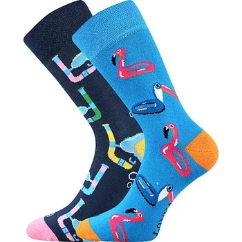 Pánské nestejné ponožky Hurá léto Long - 39-42 / modrá