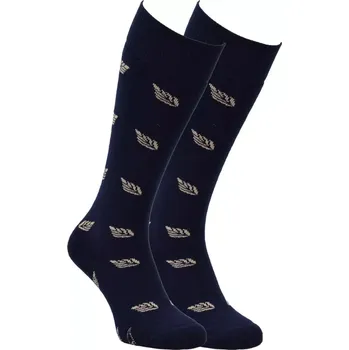 Dámské punčochy Dámské froté podkolenky Listy - 35-38 / tmavě modrá