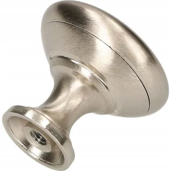 Nábytkové kování Stříbrná nábytková knoflíková skříňová úchytka hřib - stříbro \ 1 ks.