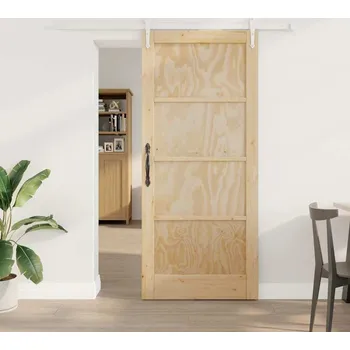 Interiérové dveře vidaXL Posuvné dveře ORKDAL Hnědá 86 x 198,5 cm Masivní borové dřevo [3333706]