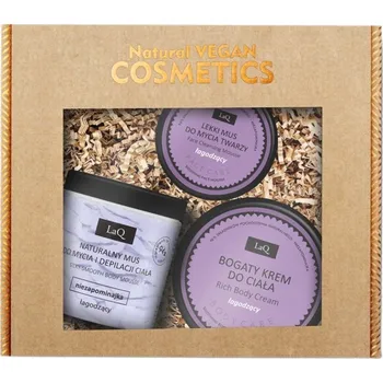 Tělový krém LaQ Niezapominajka Sada čisticí a depilační pěny na tělo 100g + tělový krém 200ml + čisticí pěna na obličej 40g