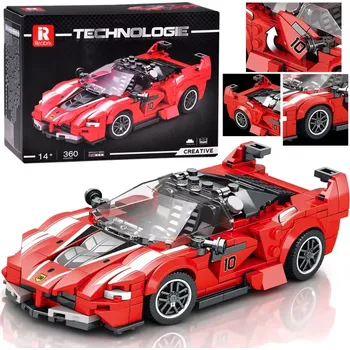 ostatní stavebnice Reobrix Stavebnice sportovní auto červený kabriolet 360 ks