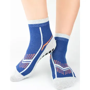 Pánské ponožky Chlapecké ABS ponožky na trampolínu SB131 - 35-38 / světle šedá