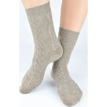 Dámské ponožky Dámské ponožky s vlnou SW026 - 36-41 / béžová