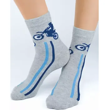Chlapecké oblečení Chlapecké ponožky Motorkář - 27-30 / světle šedá