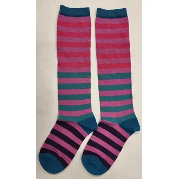 Dámské oblečení Dívčí podkolenky s pásky - 27-29 / lagoon (tmavá tyrkys)