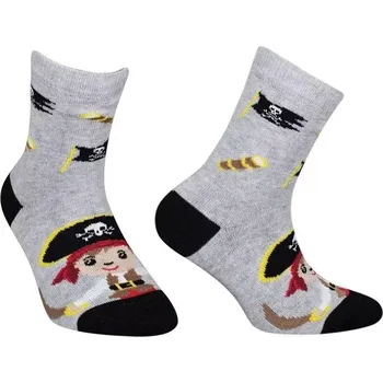 Chlapecké ponožky Malý pirát - 20-24 / světle šedá