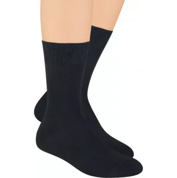 Pánské ponožky Antibakteriální 100% bavlněné ponožky 055 - 38-40 / černá