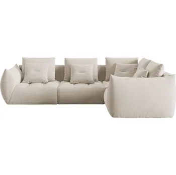 Pohovka Micadoni Sametová rohová pohovka Bloom 316 cm, pravá