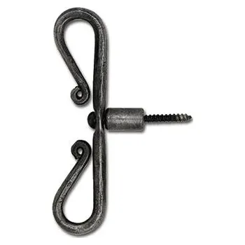 Okenní klika Okenní obrtlík dvojitý, 105 x 20 mm, železo pozinkované černěné