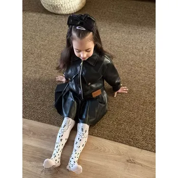 Dámské punčochy Dívčí punčochové kalhoty Leo Dots 40 den - 122-128 / bílá