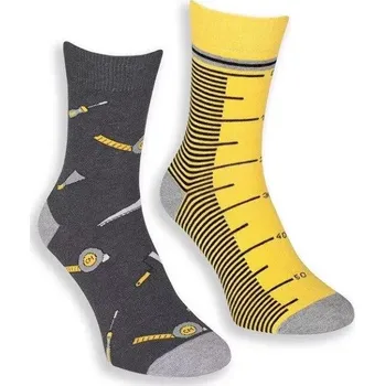 Pánské ponožky Pánské nestejné ponožky Jsem Truhlář - 39-41 / šedá