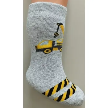 Chlapecké oblečení Chlapecké froté ABS ponožky SF005 - 19-22 / světle šedý melír