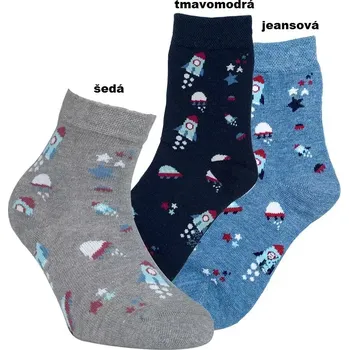 Chlapecké oblečení Chlapecké ponožky Space RS - 19-22 / tmavě modrá